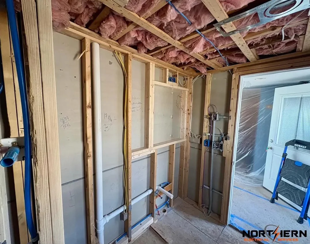 Bathroom rough-in electrical framing