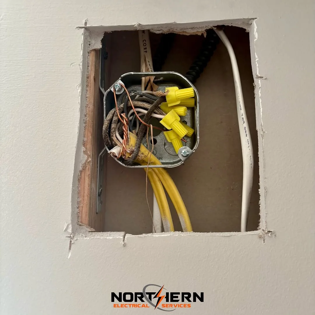 Multi-cable junction box during rough-in